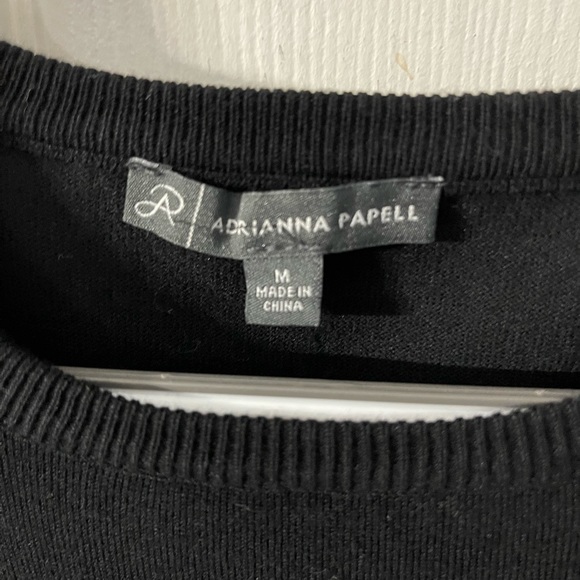 Andrianna Papell womens Black long sleeve top m - Picture 3 of 4